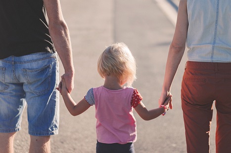 a family walking